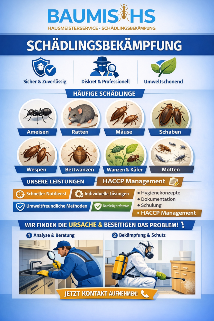 Infografik Schädlingsbekämpfung
